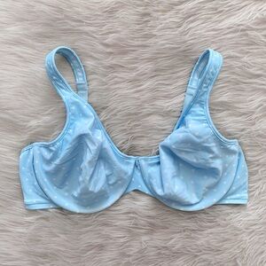 Bali Light Blue White Polka Dot Passion For Comfort Underwire Bra 40D